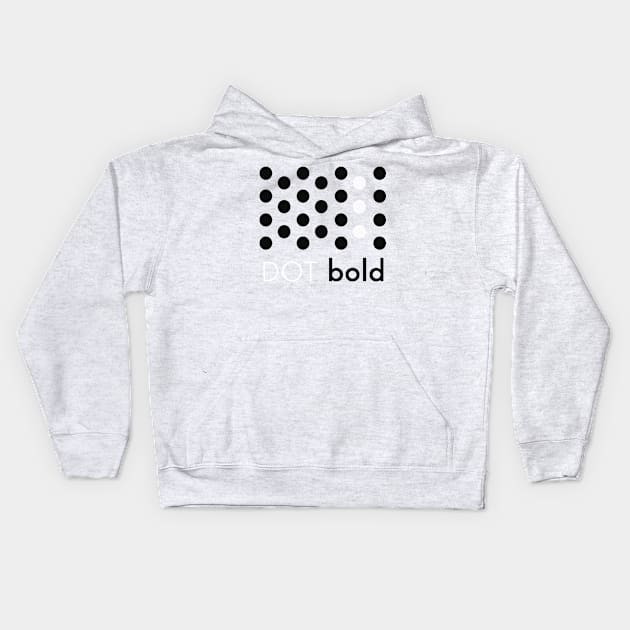 Dot bold white Kids Hoodie by Marisa-ArtShop